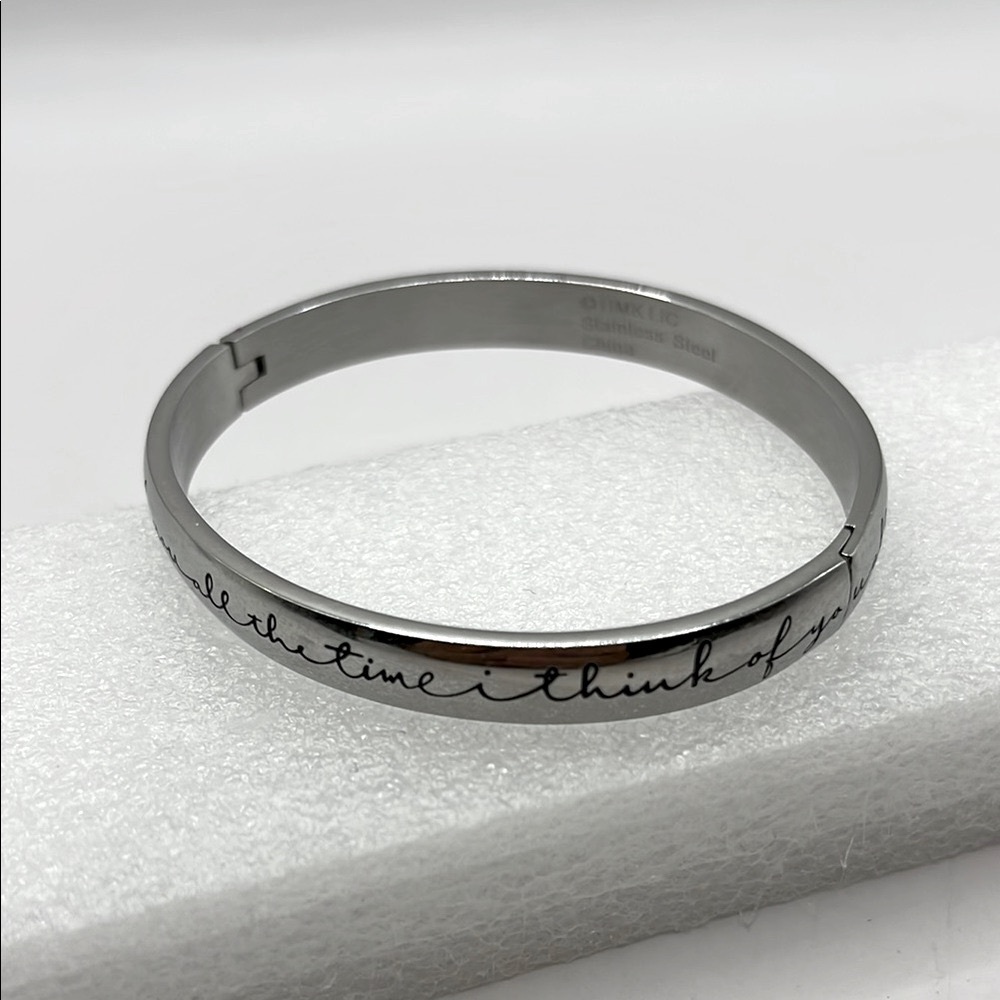 Bracelet VTG HMK LIC  I Think of You All The Time Stainless Steel